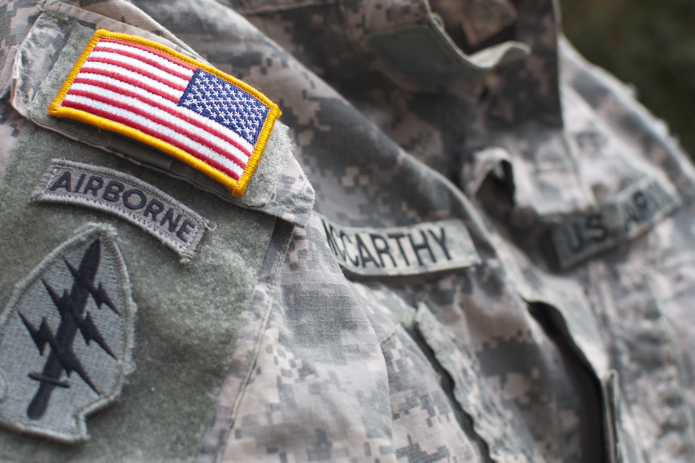 backwards american flag patch on army uniform
