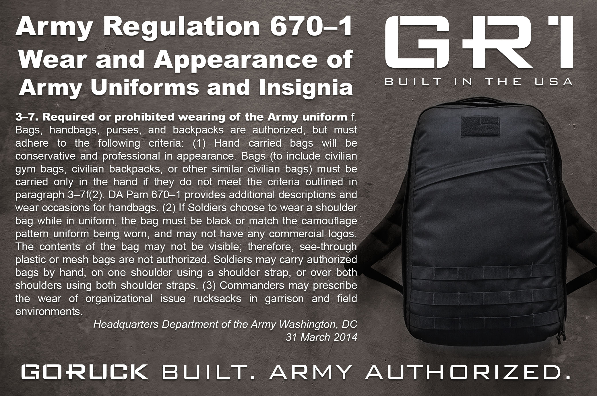 Ar 670 1 Backpack Regulations Bios Pics